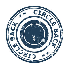 Circle back business concept stamp