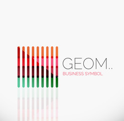 Logo, linear abstract geometric icon
