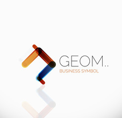 Logo, linear abstract geometric icon