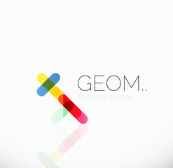 Logo, linear abstract geometric icon