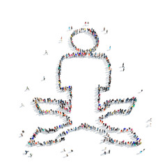  people  shape  man direction arrows