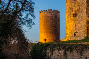 Burg Querfurt im Abendlicht, Saalekreis in Sachsen-Anhalt