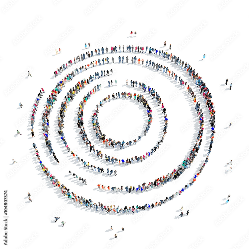 Canvas Prints people circle abstract symbol