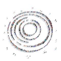 people circle  abstract symbol