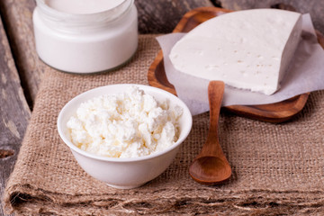 assortment of dairy products
