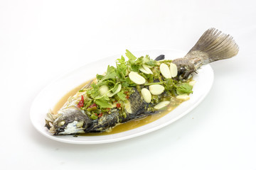 lemon steamed snapper fish