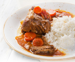 Cooked Beef with rice