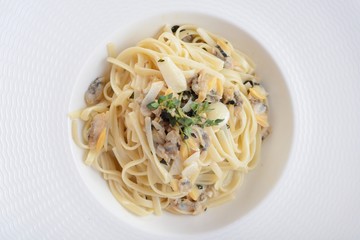 Sauteed pasta with clam