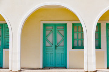 door and arch in old european city