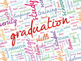 GRADUATION word cloud, education concept background