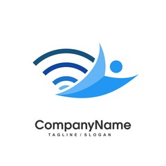 communication logo icon vector