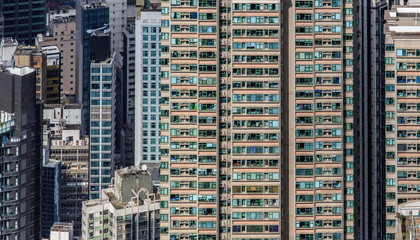 Fototapeta na wymiar Hong Kong City bird view