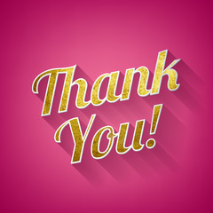 Thank you card vector illustration.