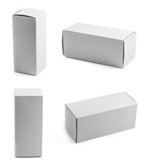 Blank White Box Isolated on a White Background