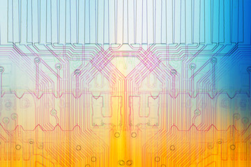 Obraz premium Microelectronics, white background chips concept