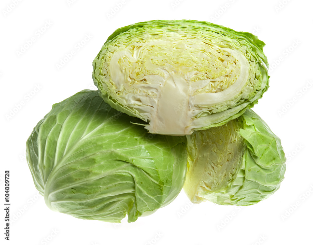 Canvas Prints cabbage isolated on white background