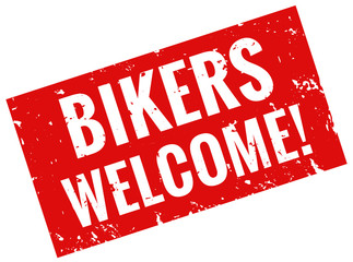 Bikers welcome Stempel rot grunge 
