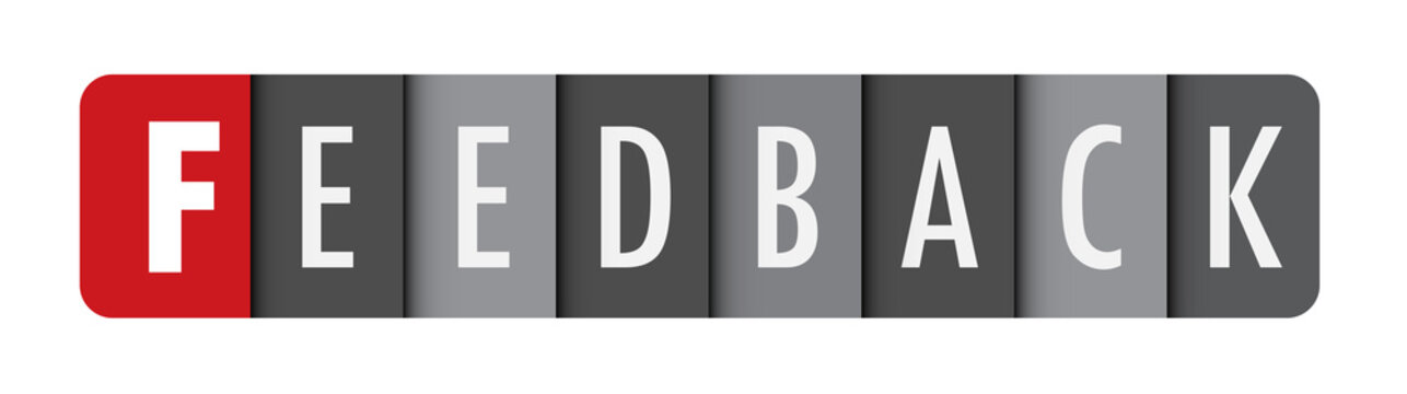 FEEDBACK Vector Letters Icon