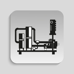 Industrial equipment. Machine. Vector icon.