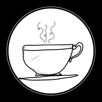 Simple doodle of a cup of tea