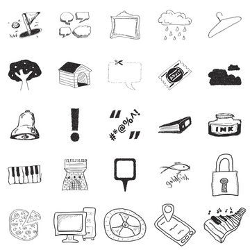 Set of 25 doodle illustrations