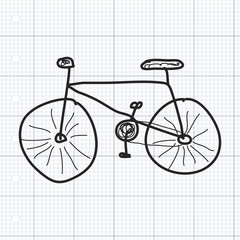 Fototapeta na wymiar Simple doodle of a bicycle