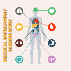Medical infographic human body - 104813759