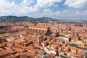 La Basilica di San Petronio dalla Torre degli Asinelli, Bologna