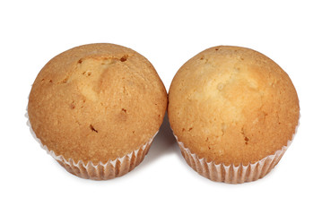Fresh sweet cake on white background