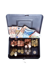 money box on white background
