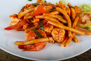 Pasta with seafood