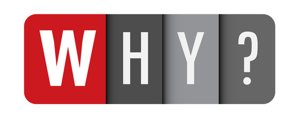 "WHY?" Overlapping Letters Vector Icon