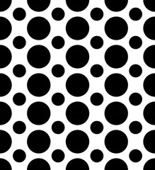 Vector modern seamless geometry pattern circles, black and white abstract geometric background, pillow print, monochrome retro texture, hipster fashion design