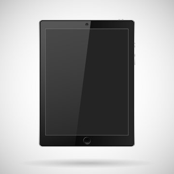 tablet with buttons, a camera on a gray background and shadow.Tablet Vector.Tablet-JPEG.Tablet Picture.Tablet Image.Tablet Graphic.Tablet JPG.Tablet EPS10.Tablet AI.Tablet Drawing.Vector illustration.