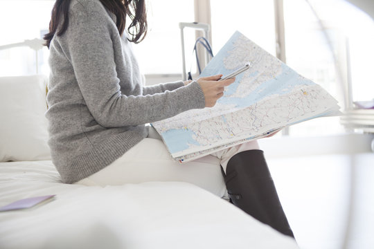 Women are examining the destination to expand the map