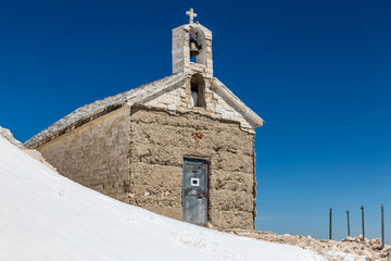 Fototapeta na wymiar Chapel On St.George Mountain-Biokovo, Croatia