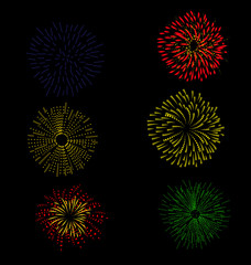Fireworks and happy new year