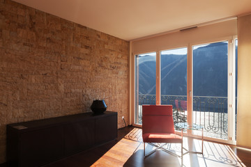 Furnished house design, living room