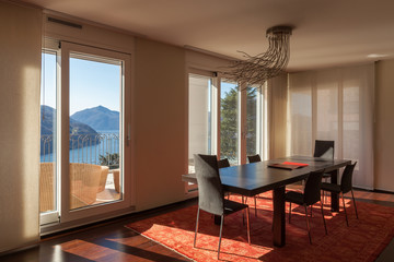 Furnished house design, dining room