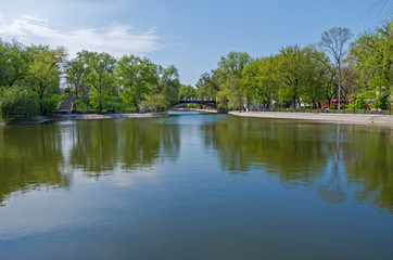 Fototapeta na wymiar City pond