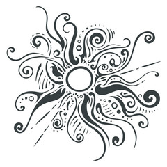 Sun rays ornament