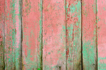 Obraz na płótnie Canvas Grunge Wood panels with old painted for background, pink and gre