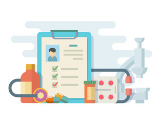 Medicine pills stethoscope