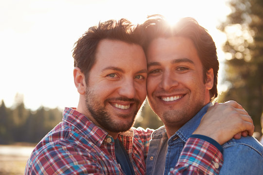 Head And Shoulders Portrait Of Romantic Male Gay Couple