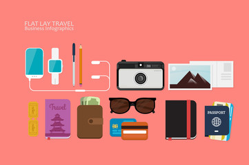 Flat Lay Travel