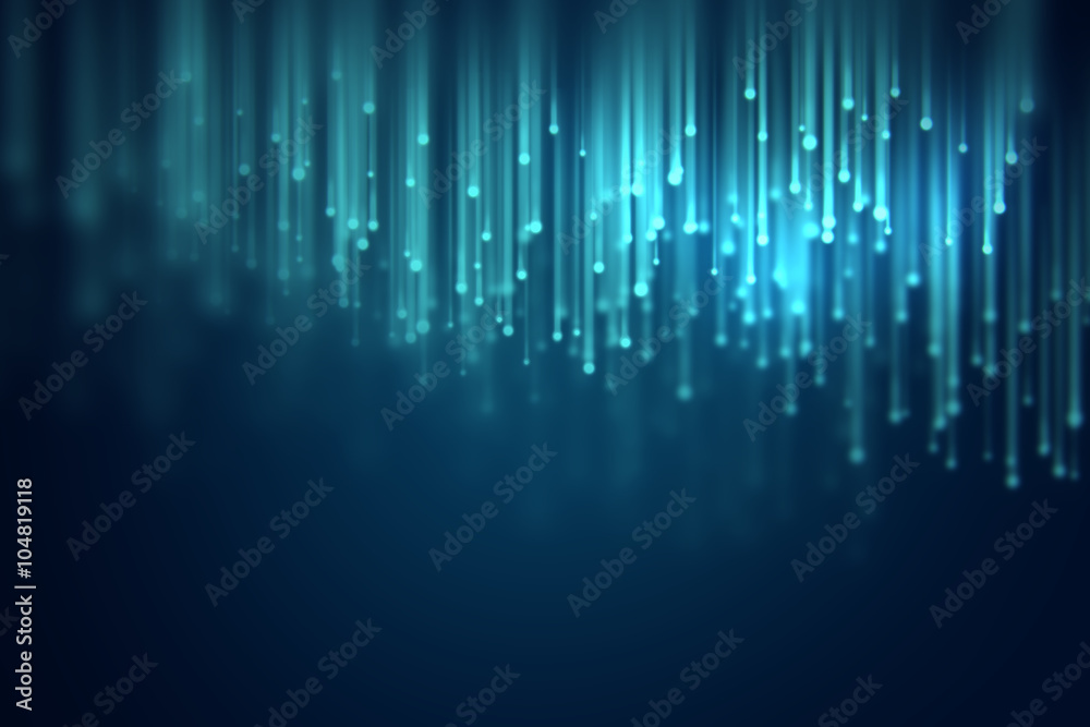 Poster defocused image of fiber optics lights abstract background