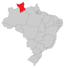 Karte von Brasilien - Roraima