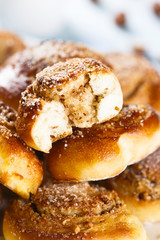 Homemade rolls with hazelnut and spices