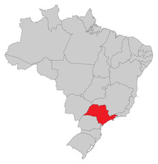 Karte von Brasilien - São Paulo