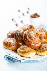 Homemade rolls with hazelnut and spices